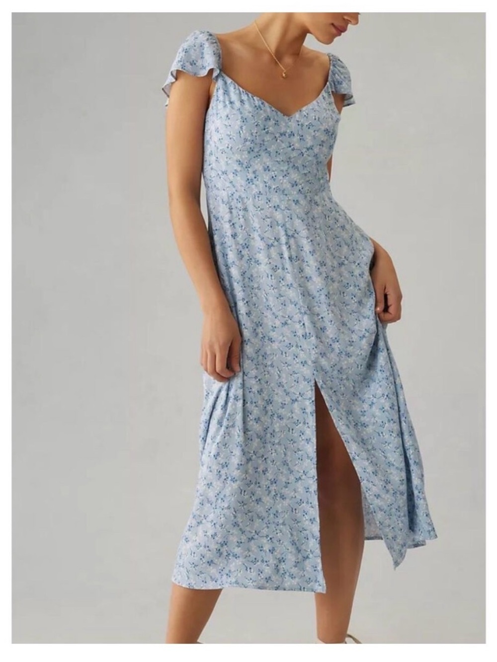 NWT Reformation | Baxley dress floral flutter sleeve 0P